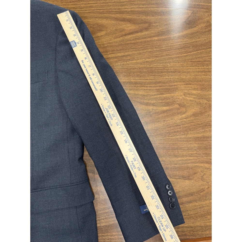 Brooks Brothers 346 Mens 44L Charcoal Grey Stretch Wool 3 Button Blazer Jacket - Picture 11 of 14